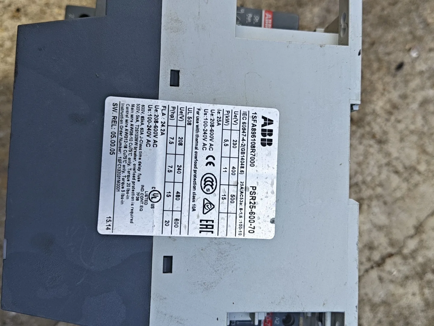 ABB PSR25-600-70 1SFA896108R7000 2