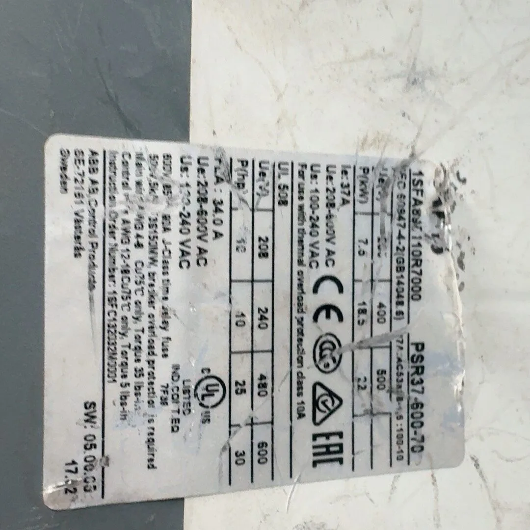 ABB PSR37-600-70 1SFA896110R7000 2