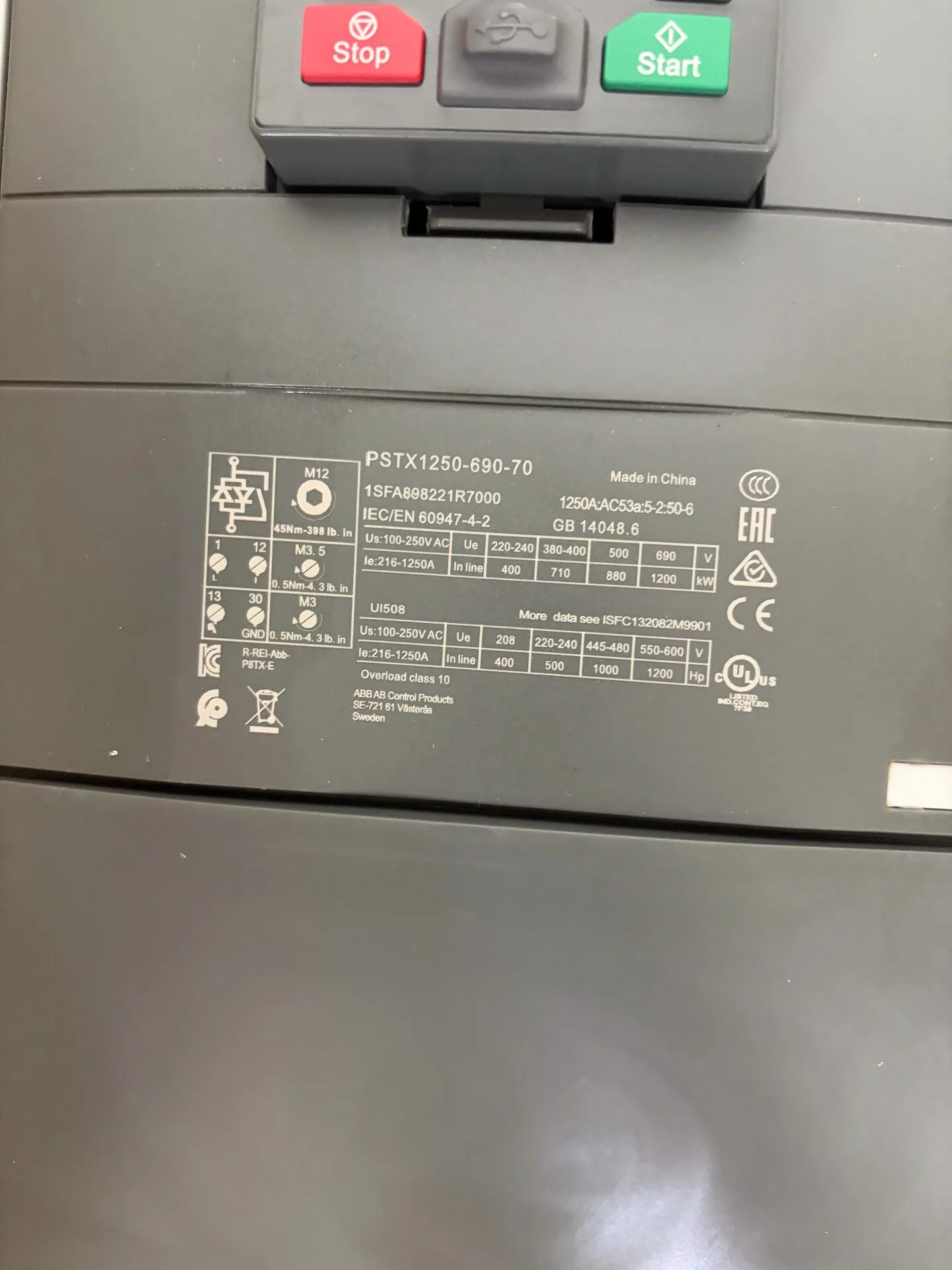 ABB PSTX1250-690-70 1SFA898221R7000