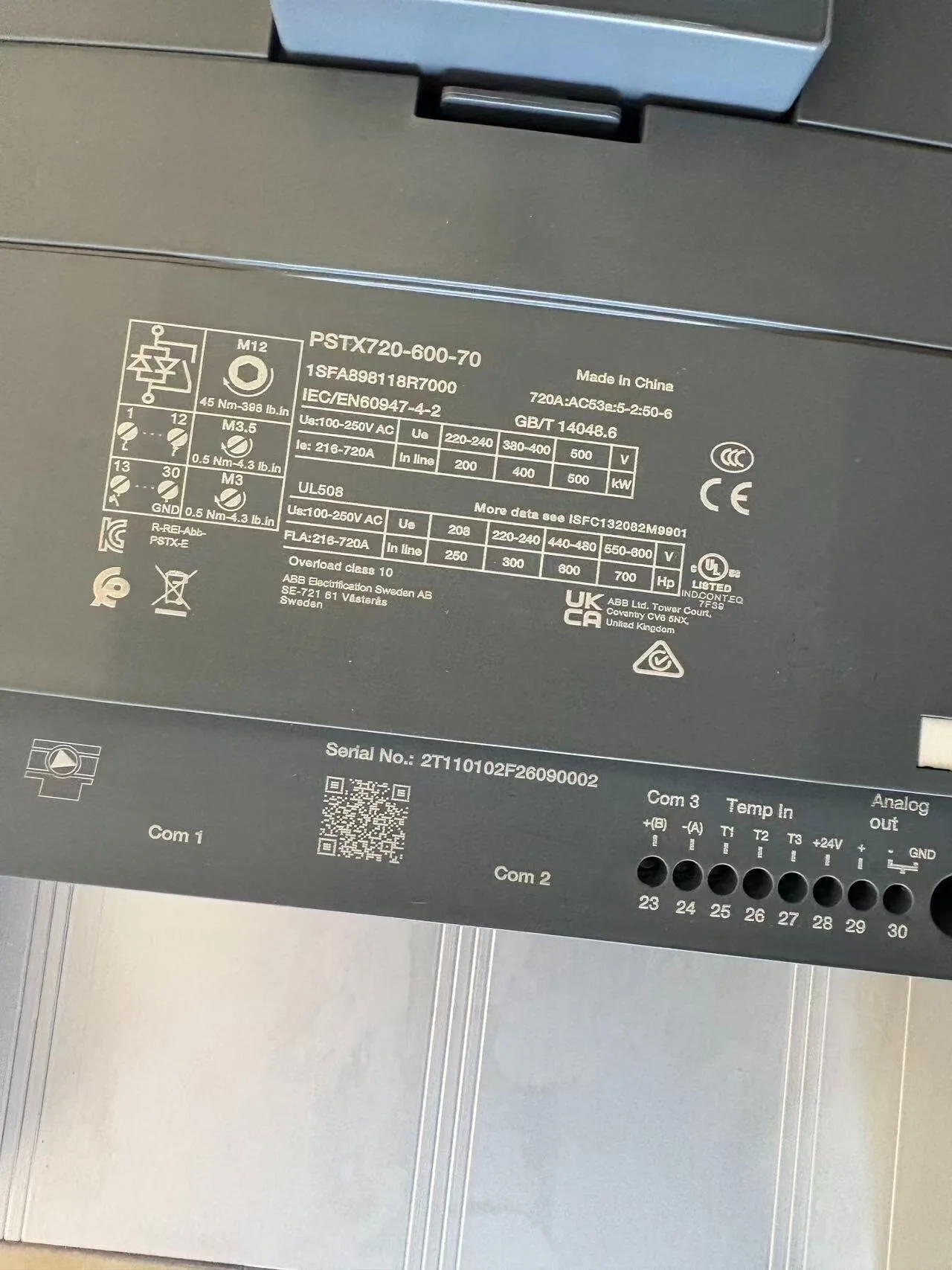 ABB PSTX720-600-70 1SFA898118R7000 2