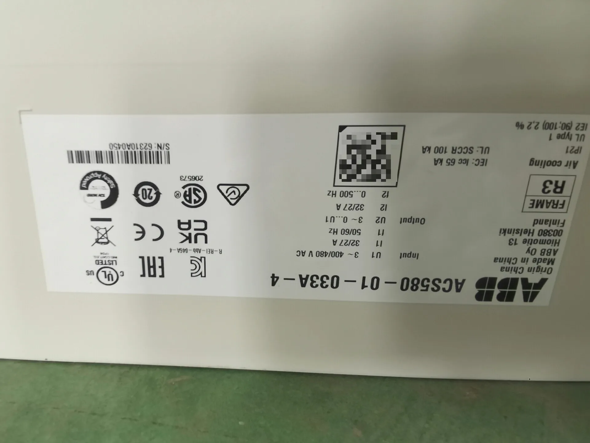 ABB ACS580-01-033A-4 2