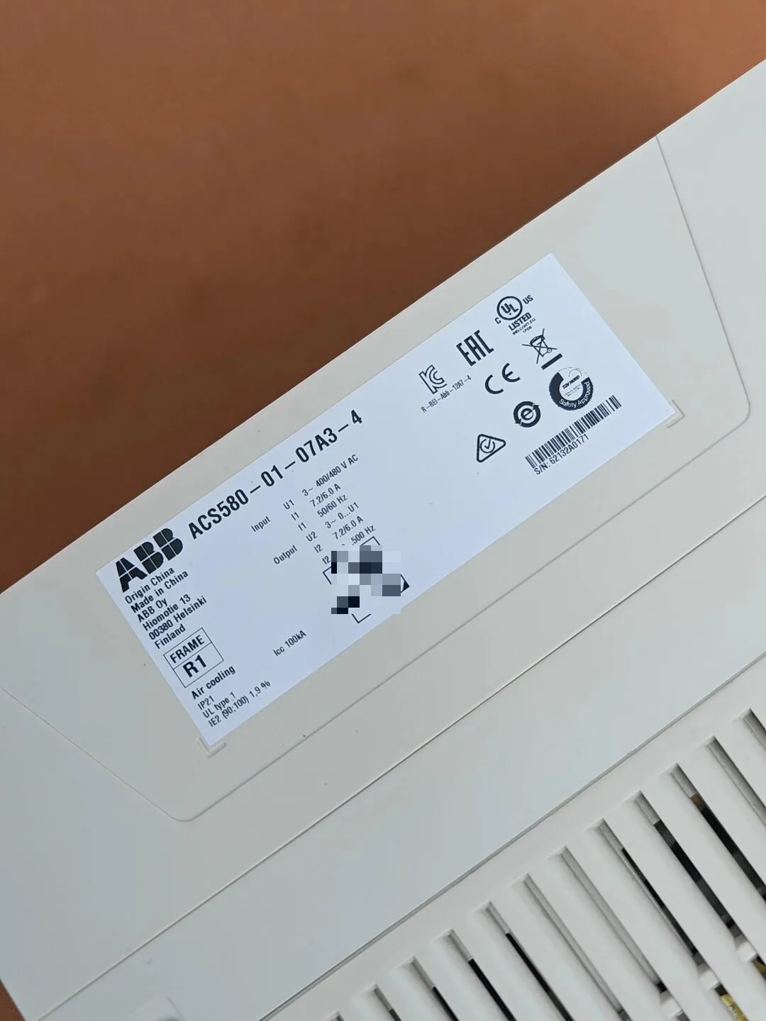 ABB ACS580-01-07A3-4 2