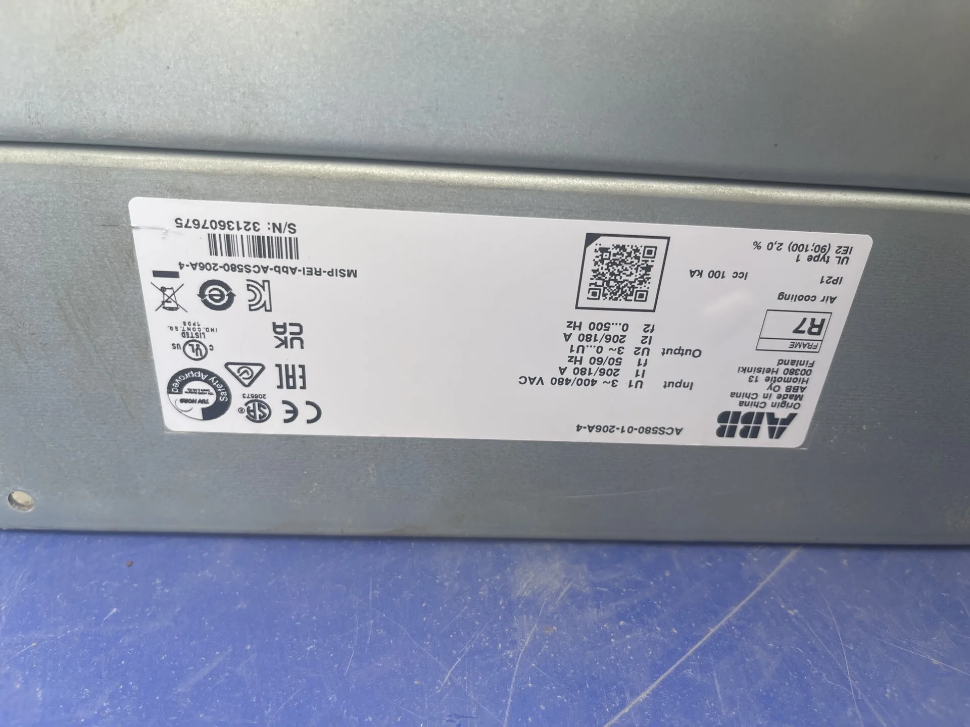 ABB ACS580-01-206A-4 3