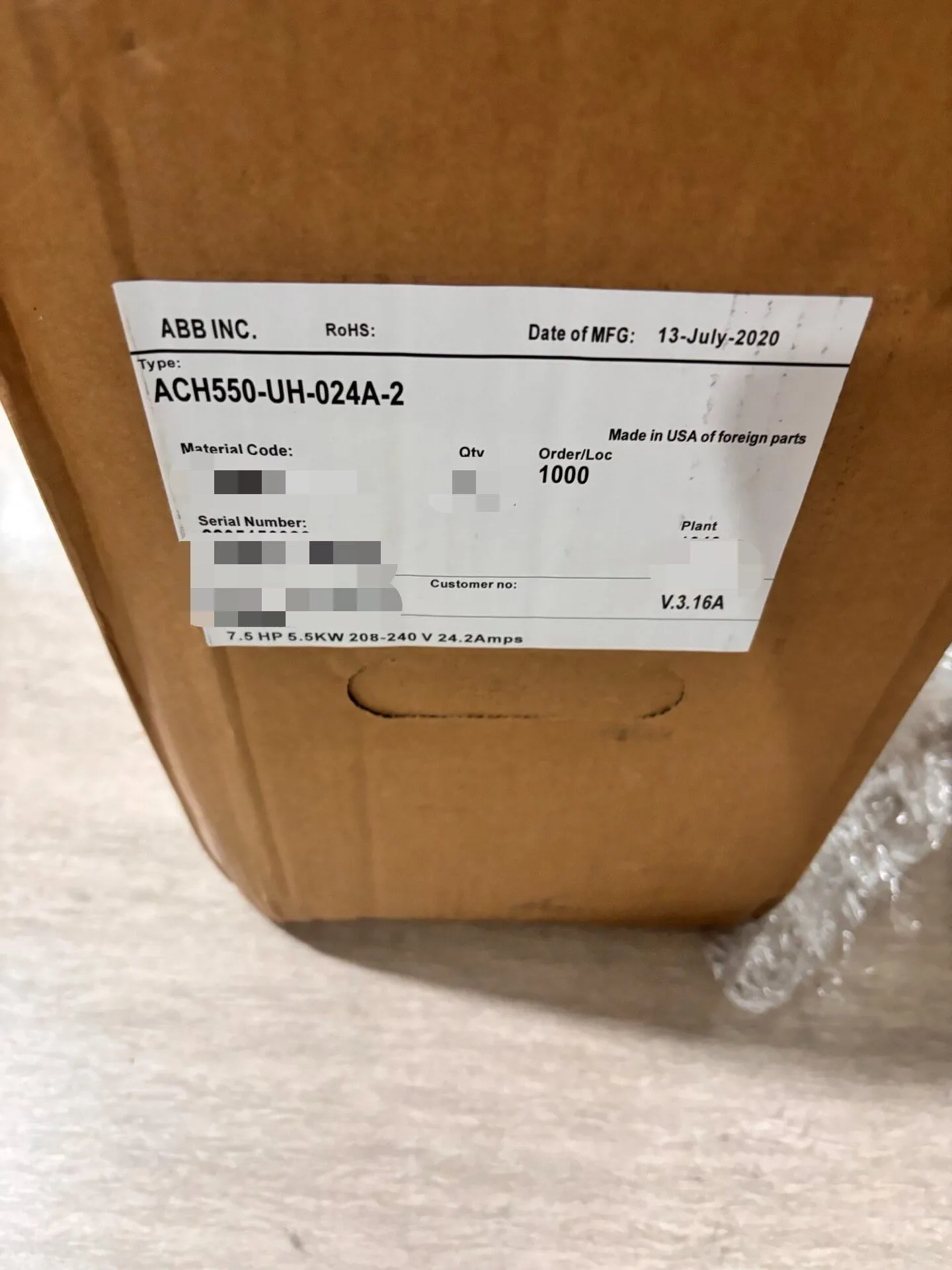 ABB ACH550-01-024A-2