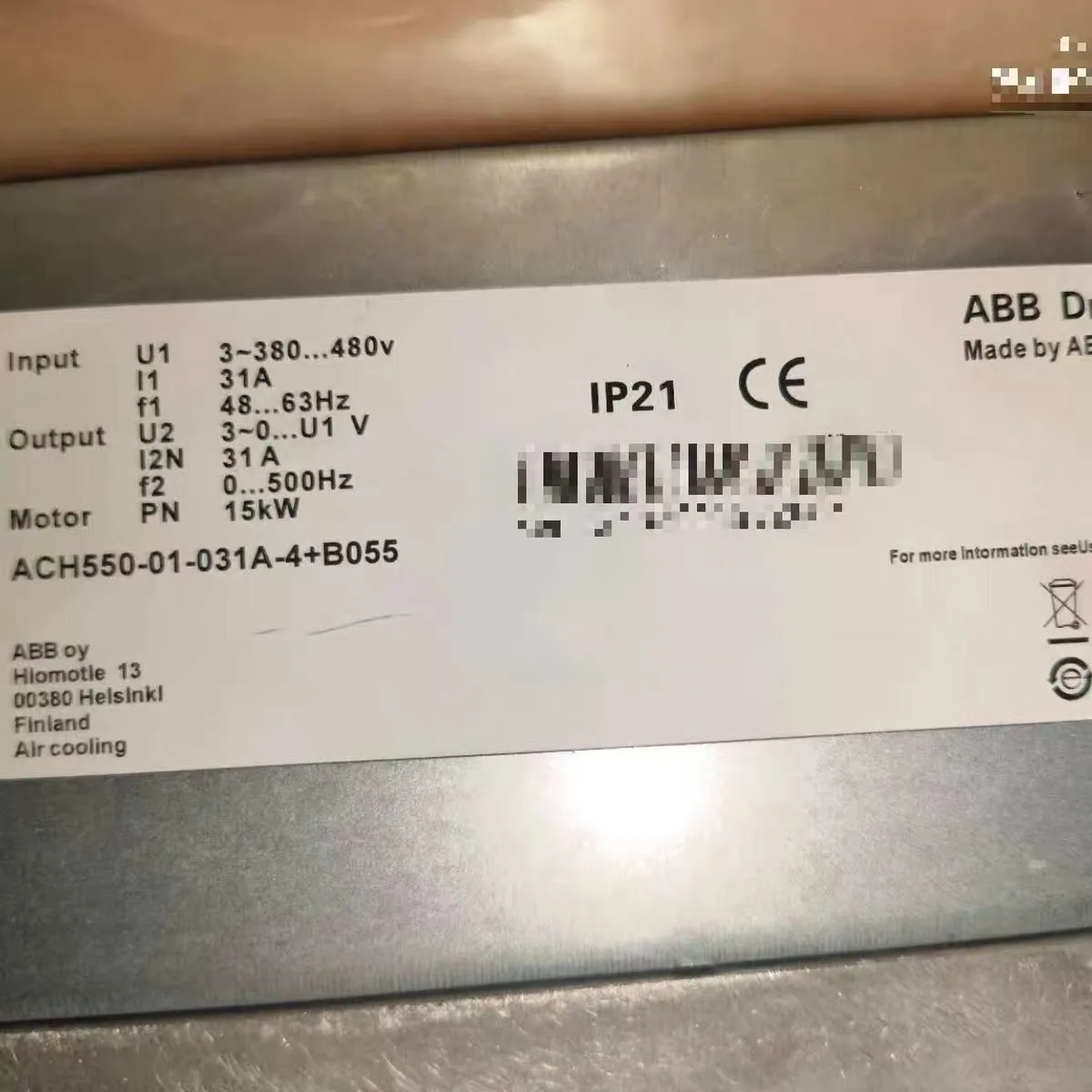 ABB ACH550-01-031A-4 4