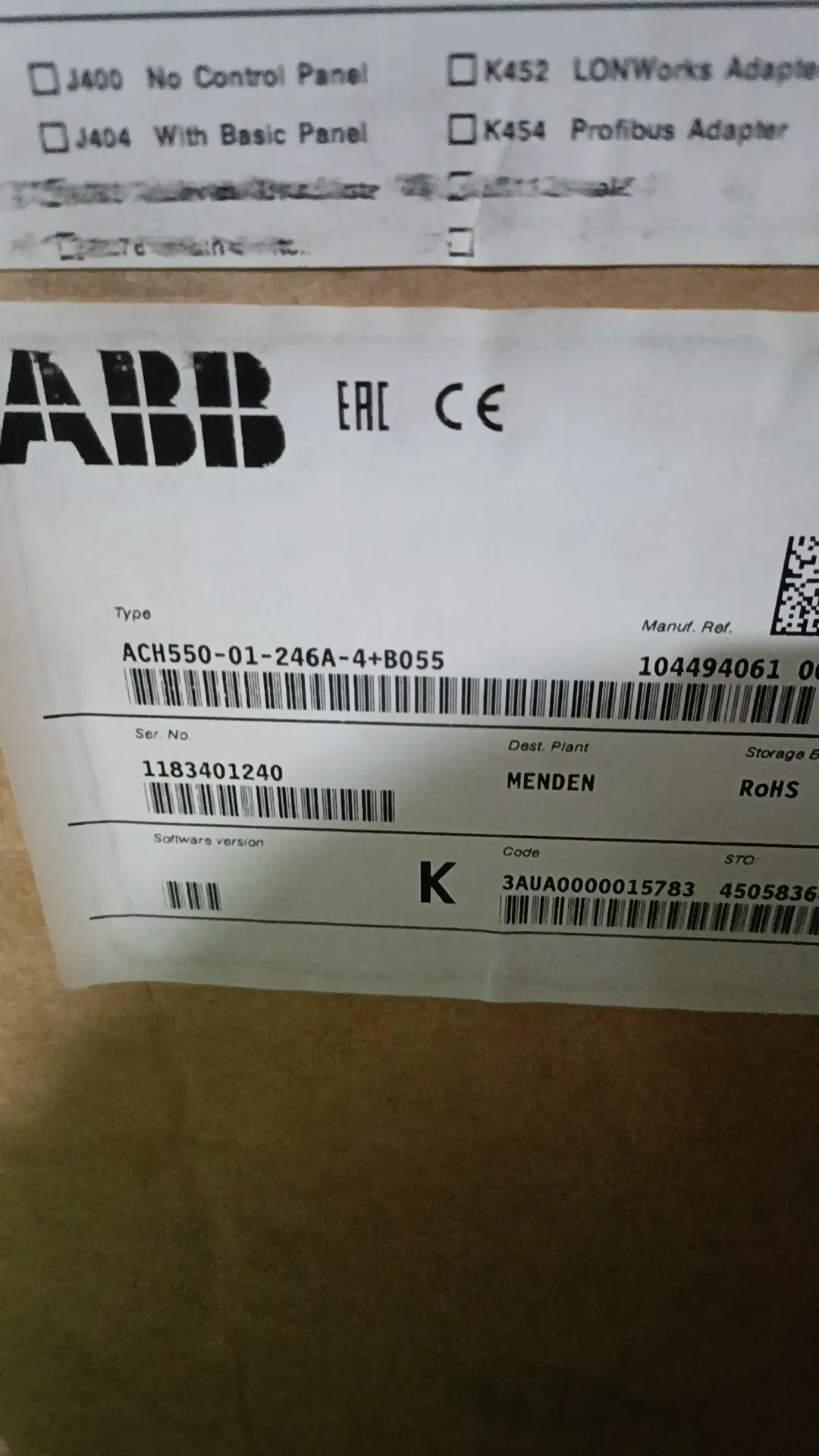 ABB ACH550-01-246A-4