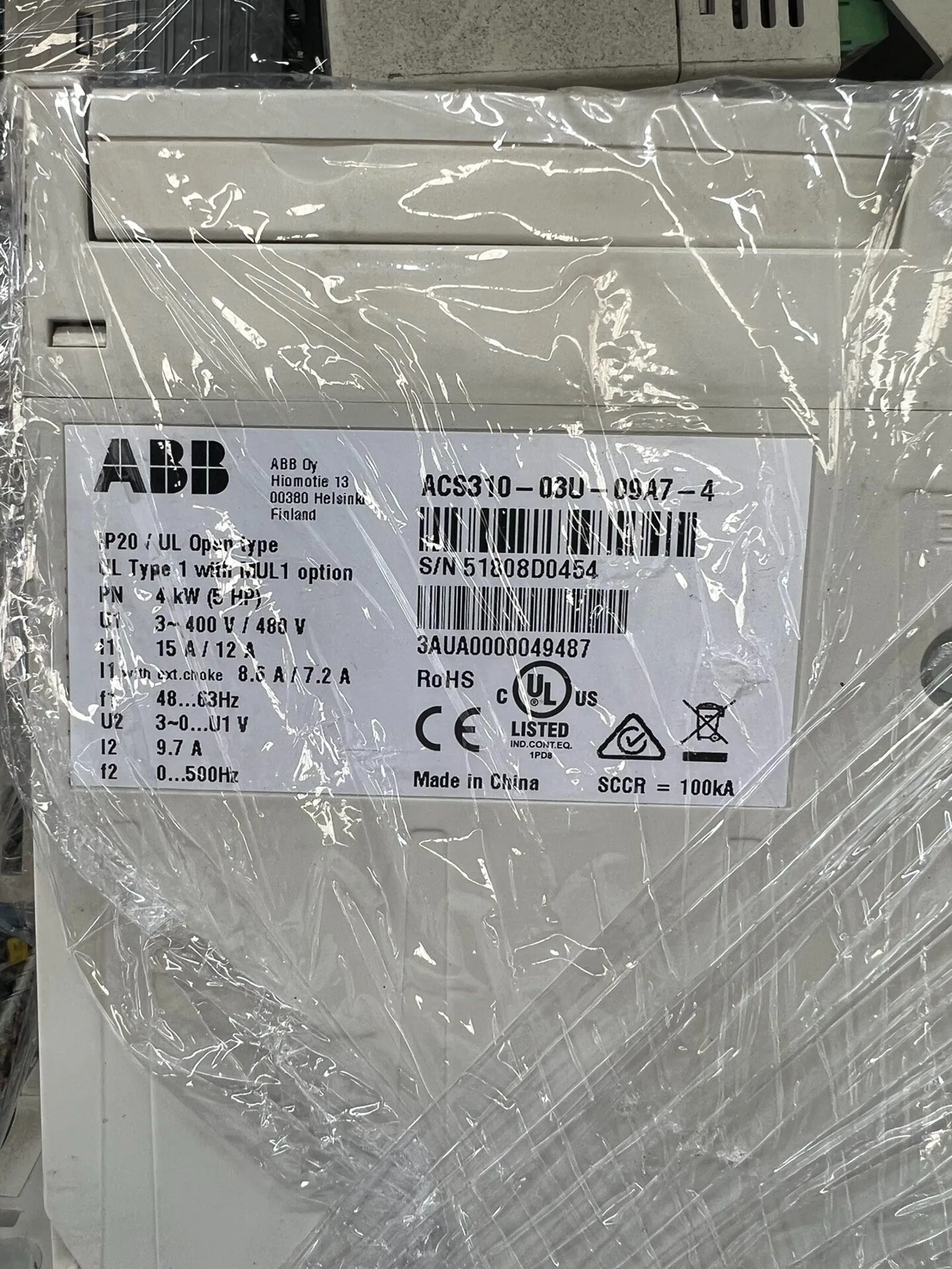ABB ACS310-03U-09A7-4 6