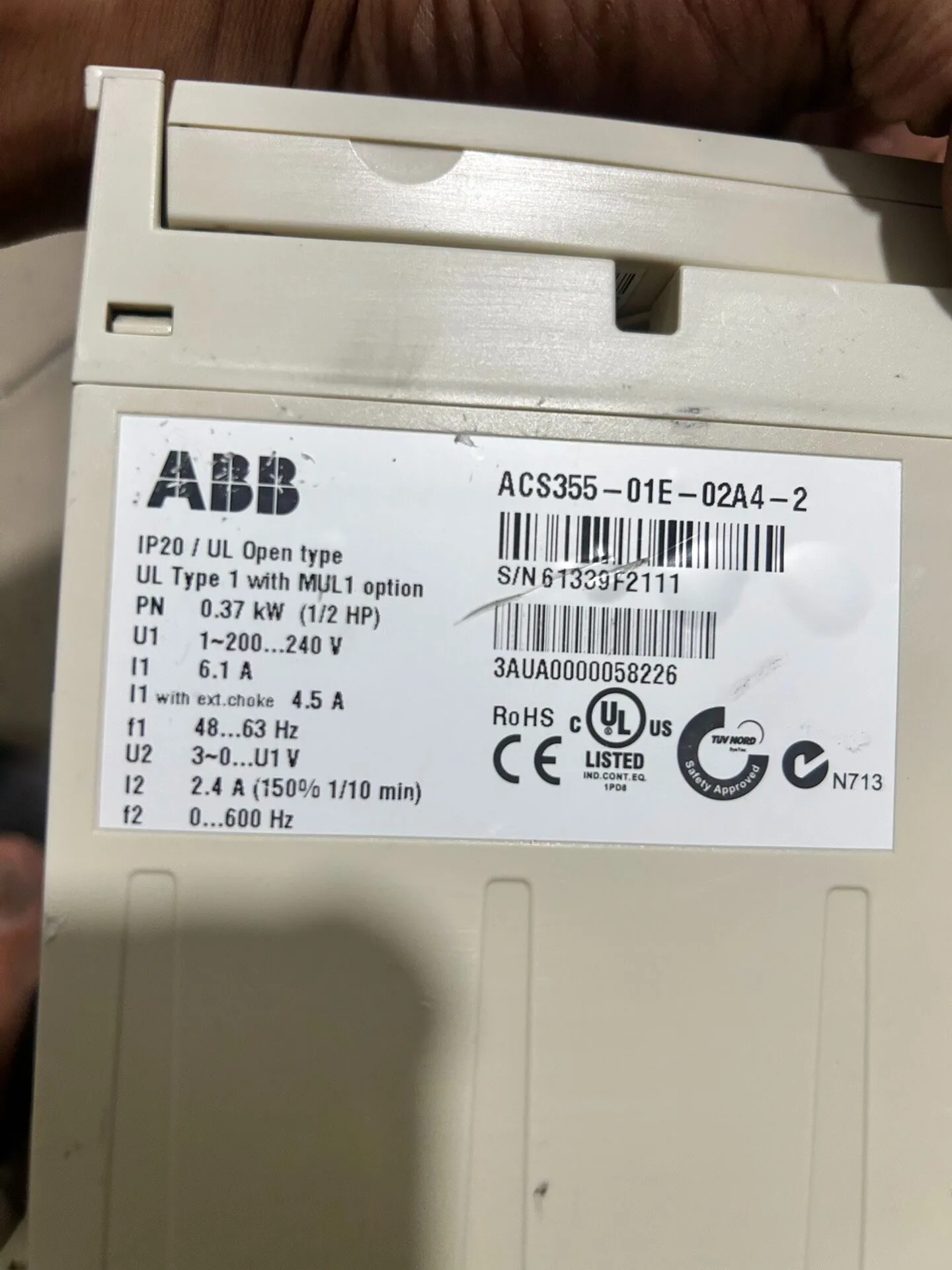 ABB ACS355-01E-02A4-2 5