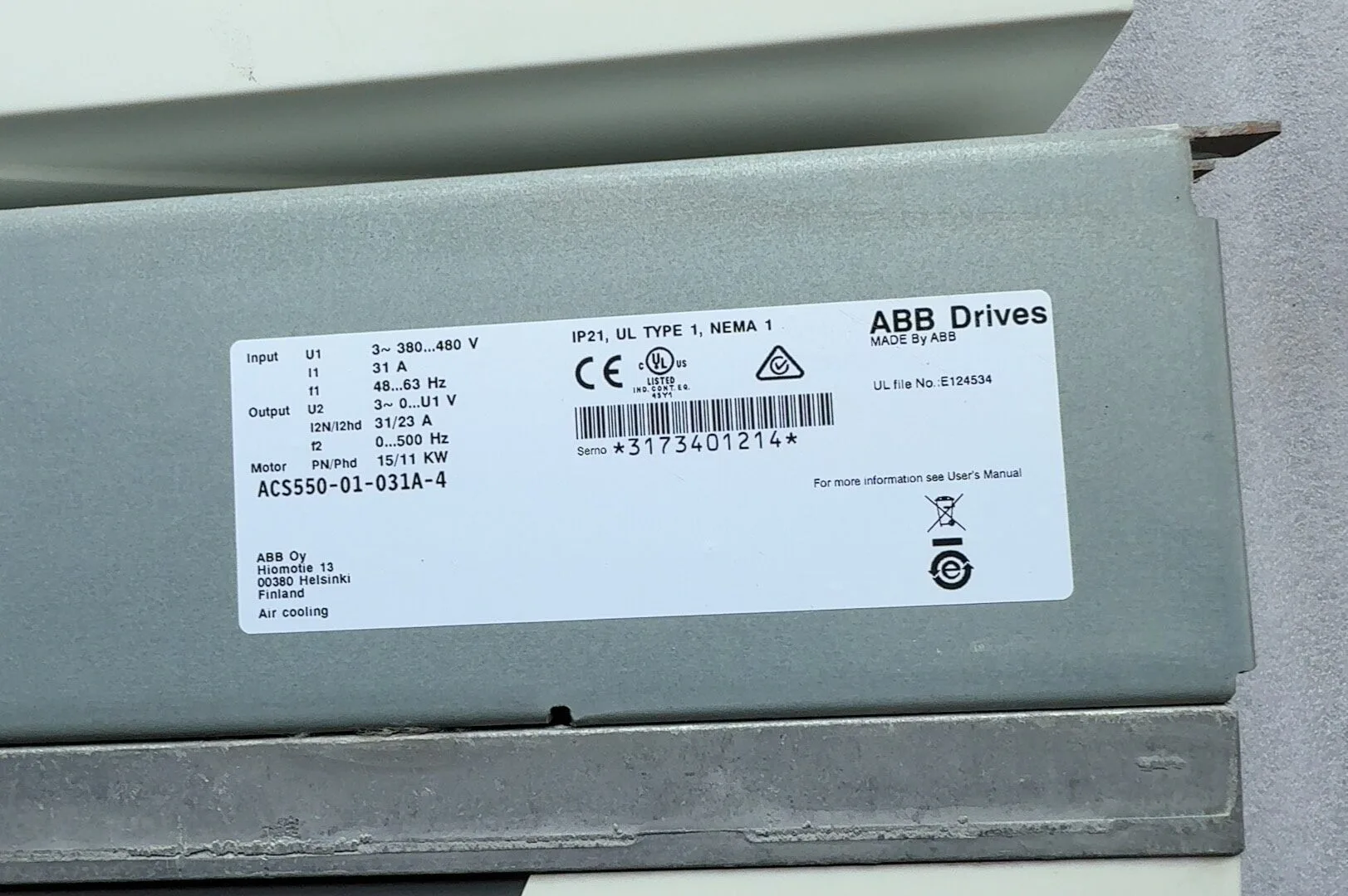 ABB ACS550-01-031A-4 2