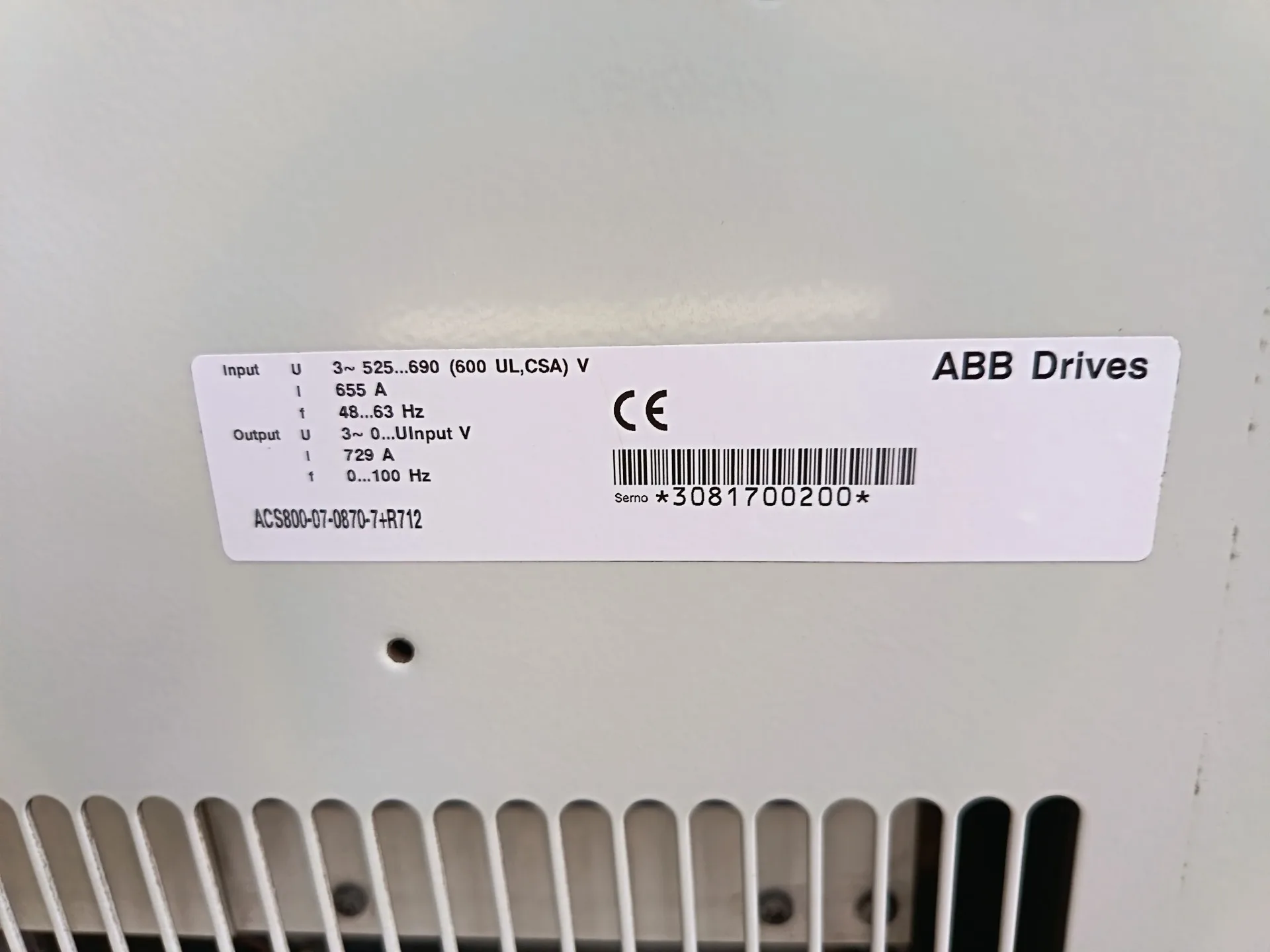 ABB ACS800-07-0870-7 2