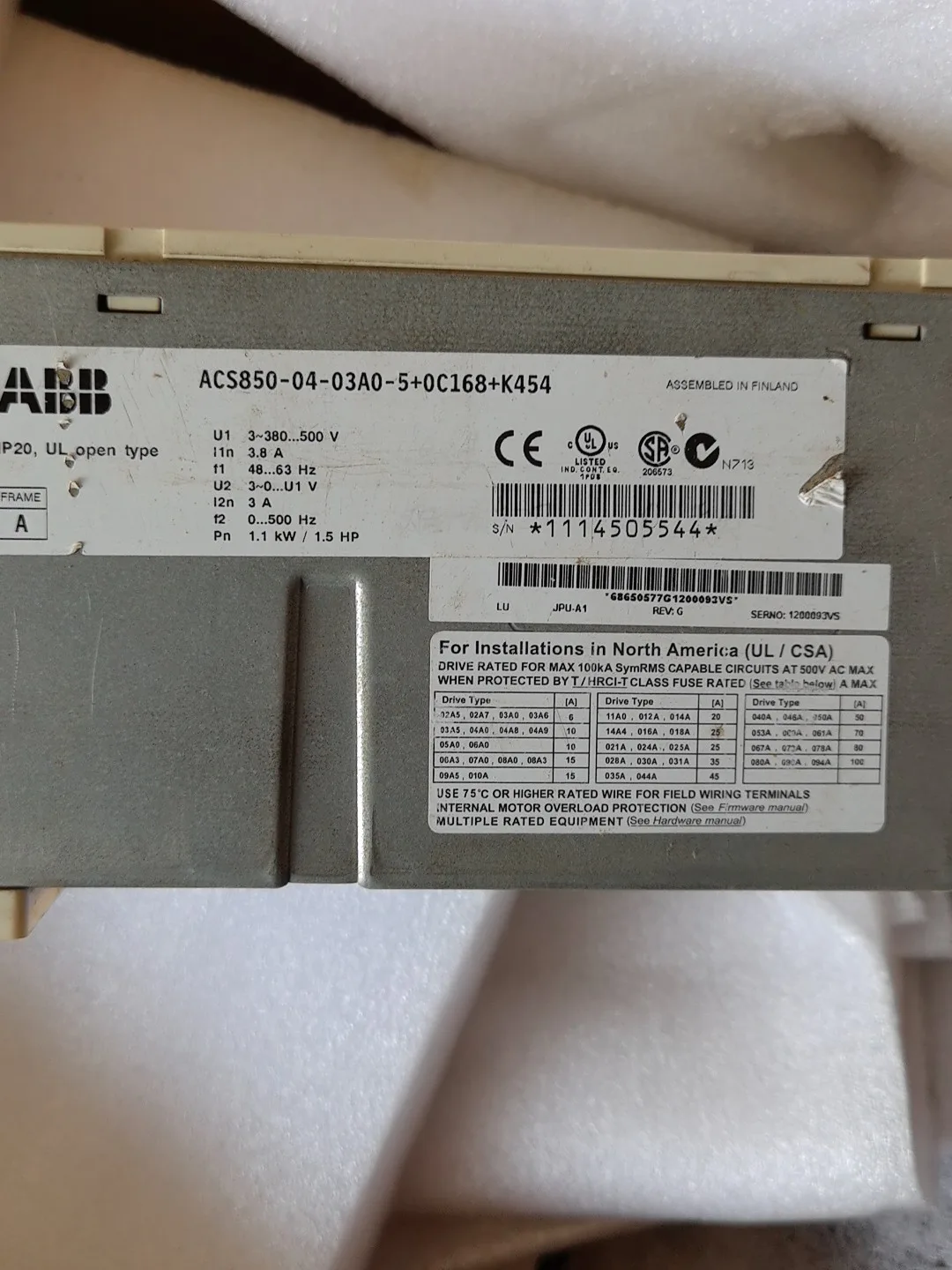 ABB ACS850-04-03A0-5