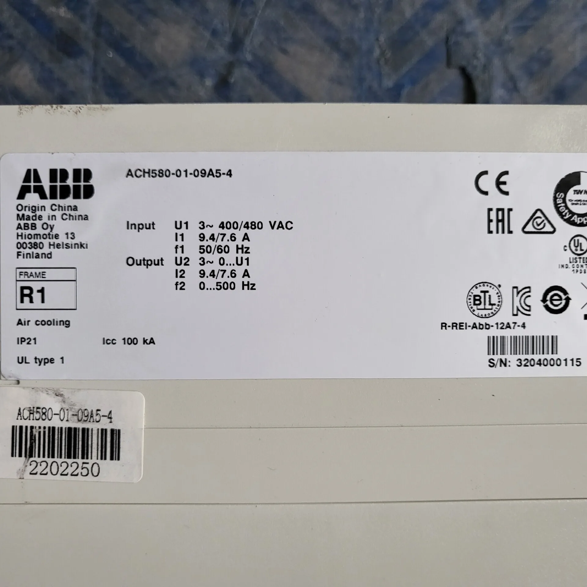 ABB ACH580-01-09A5-4 6