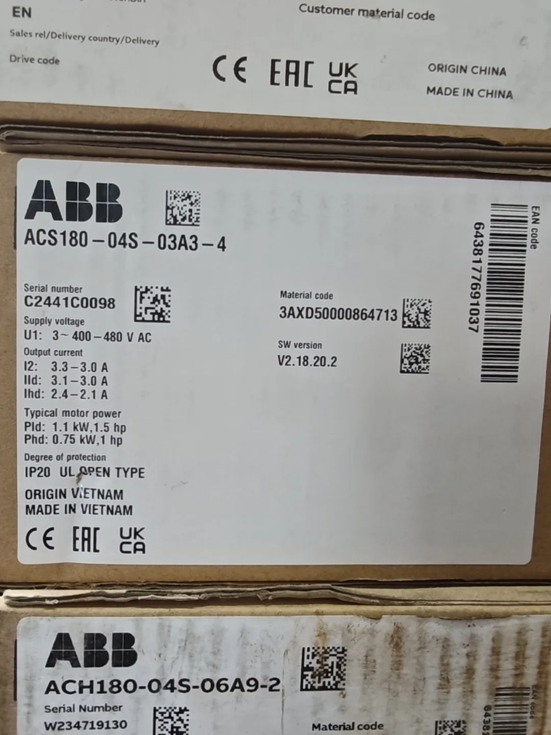 ABB ACS180-04S-03A3-4