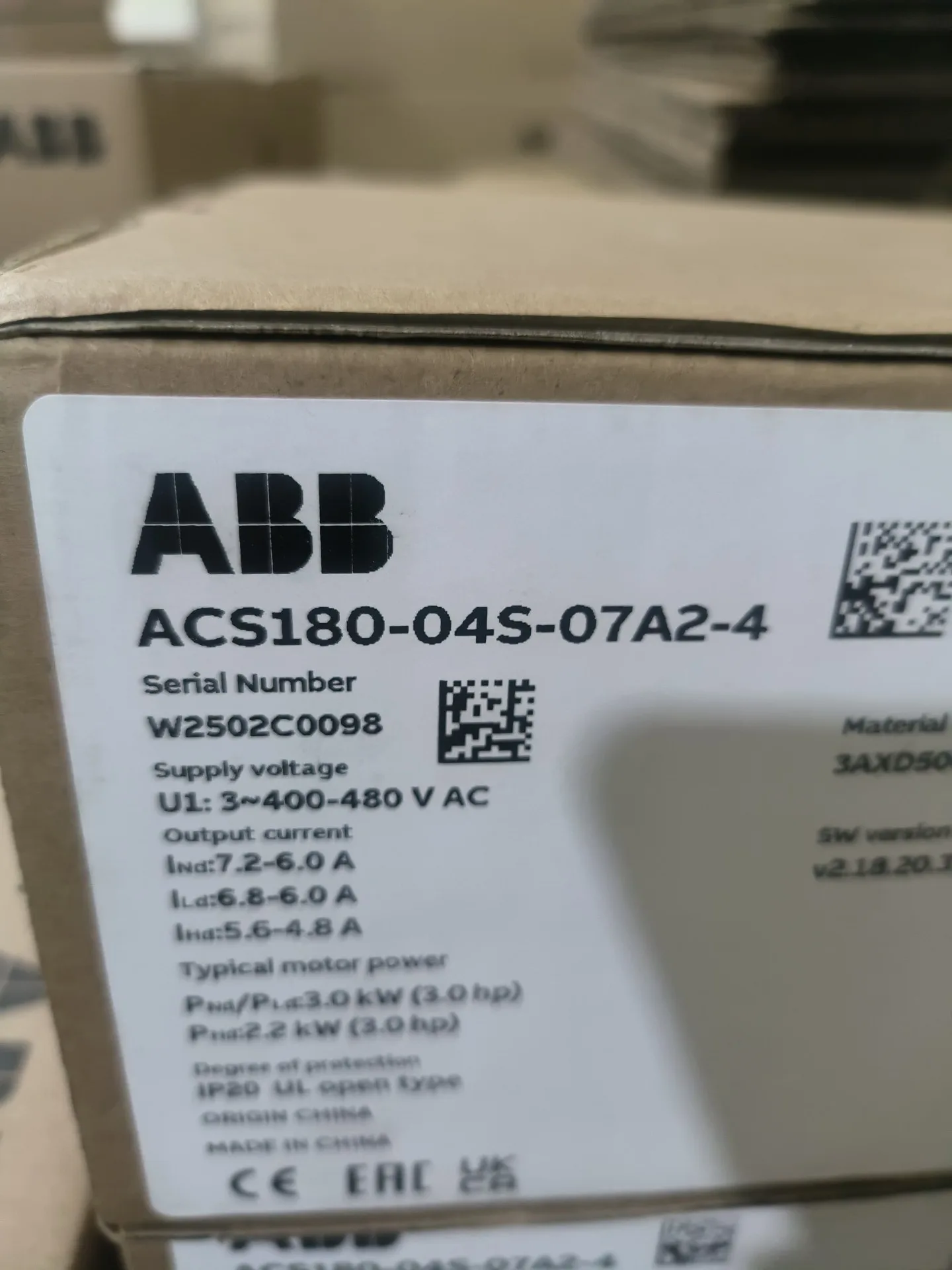 ABB ACS180-04S-07A2-4