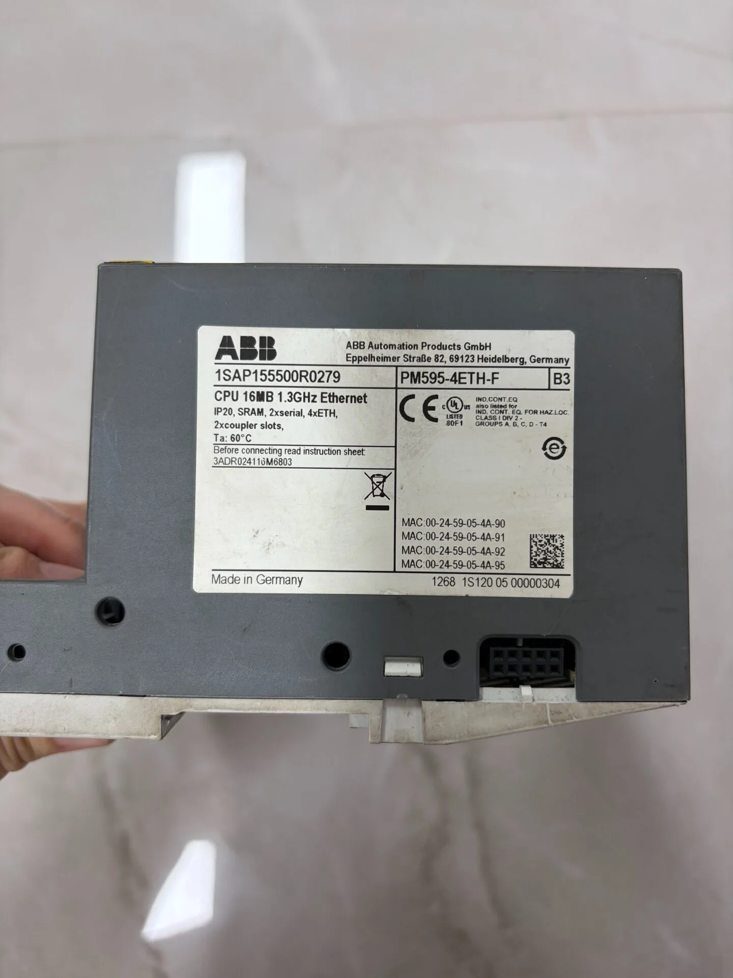 ABB PM595-4ETH 1SAP155500R0279 2