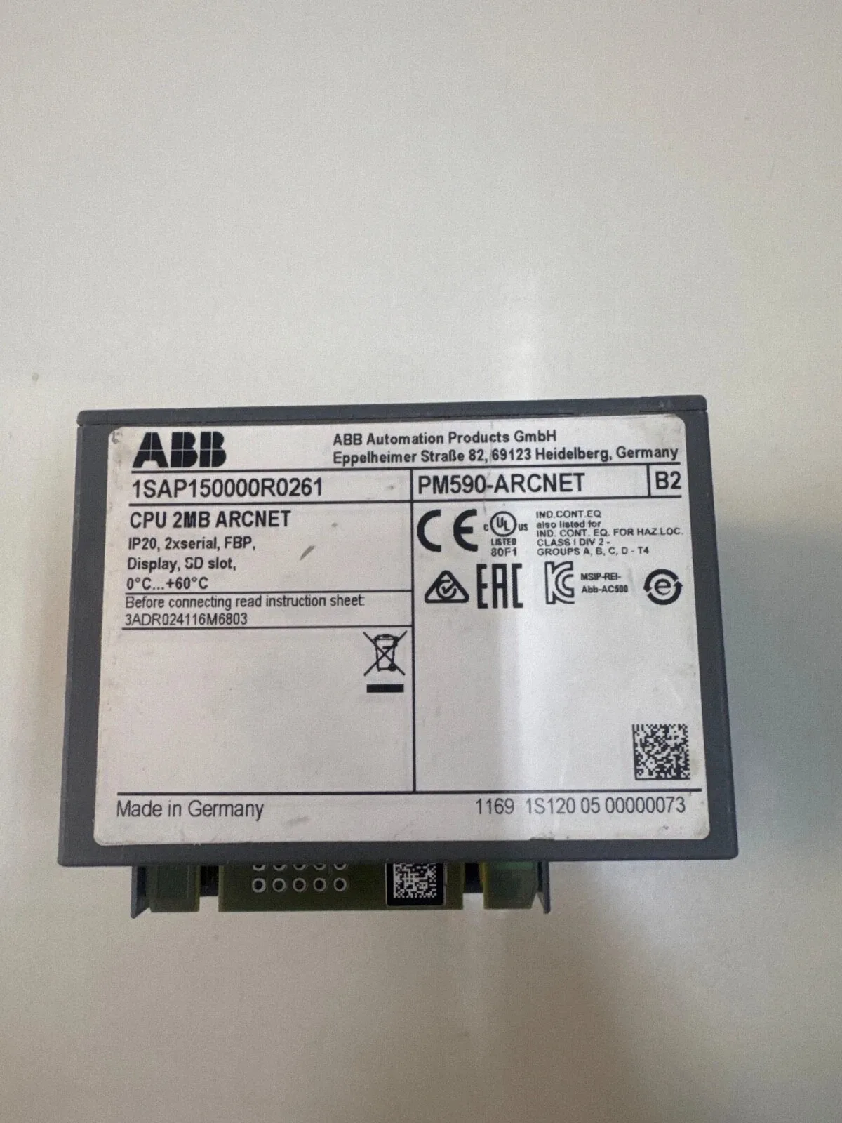 ABB PM590 1SAP150000R0100 4