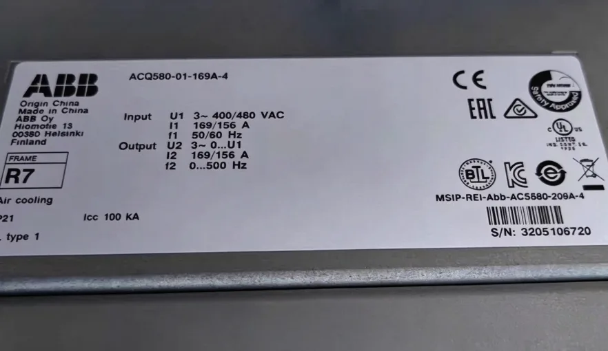 ABB ACH580-01-169A-4 5