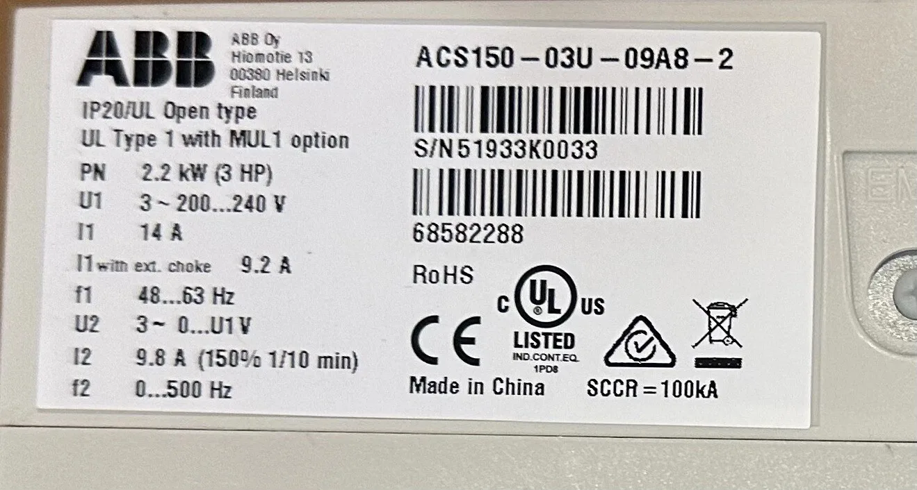 ABB ACS150-03U-09A8-2 4