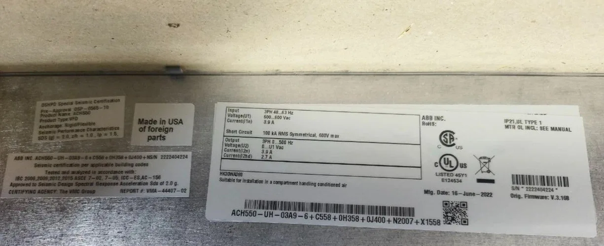 ABB ACH550-01-07A5-2 7
