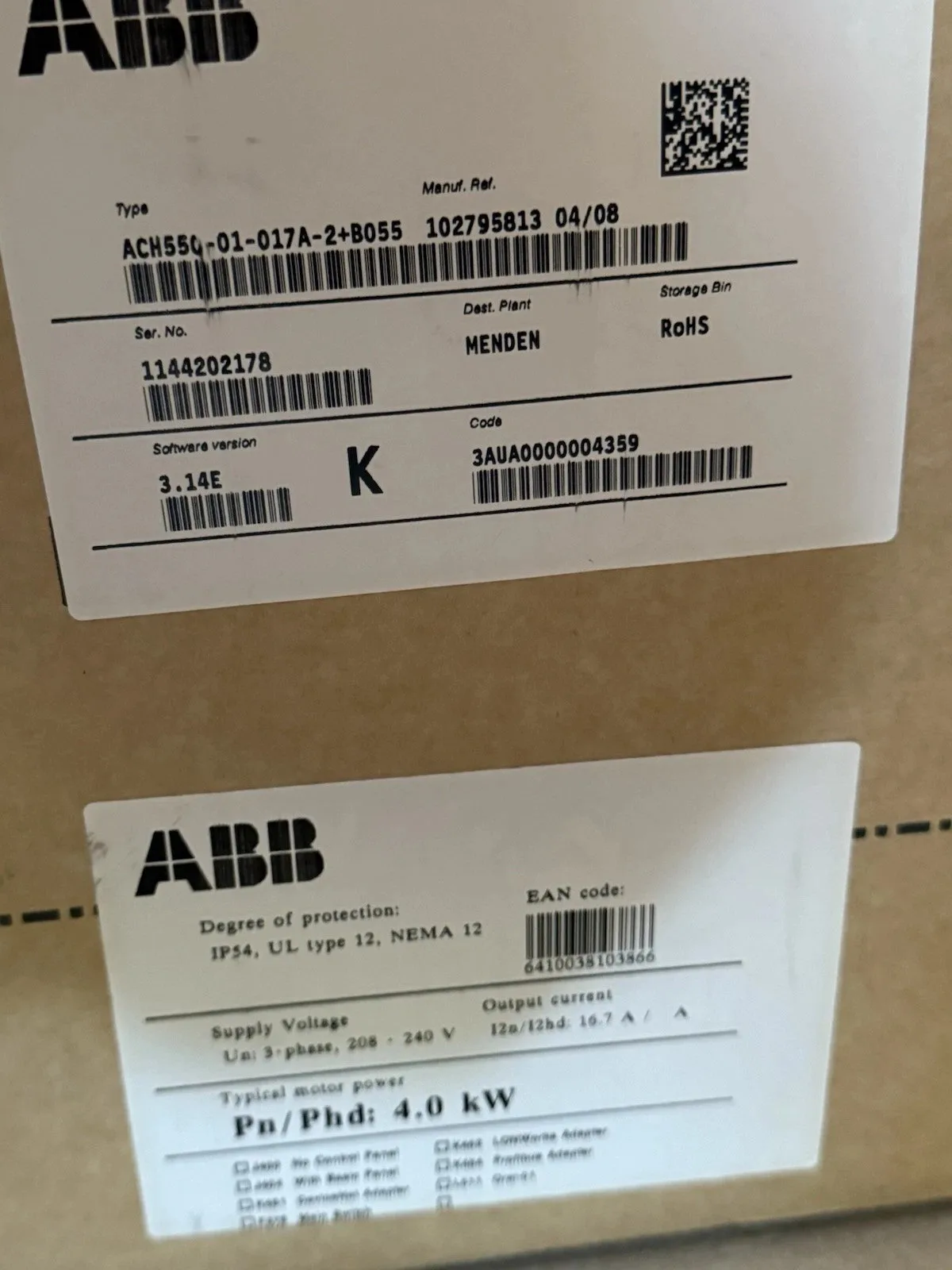 ABB ACH550-01-017A-2 5