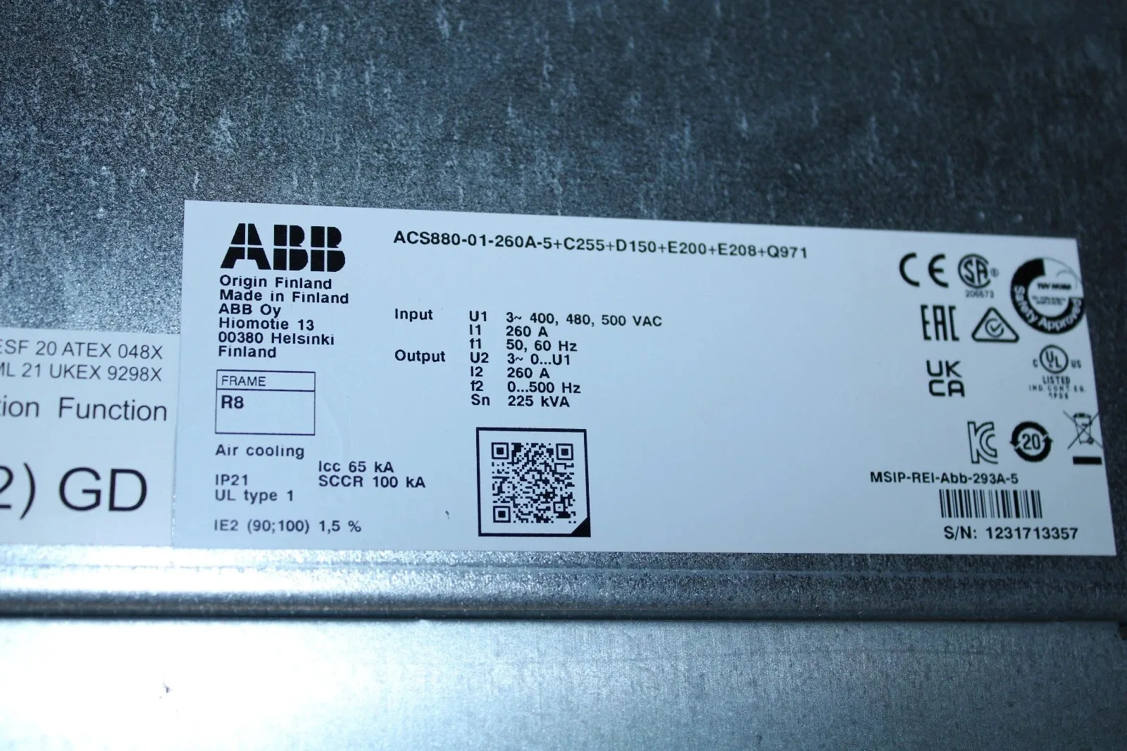 ABB ACS880-01-260A-5 2