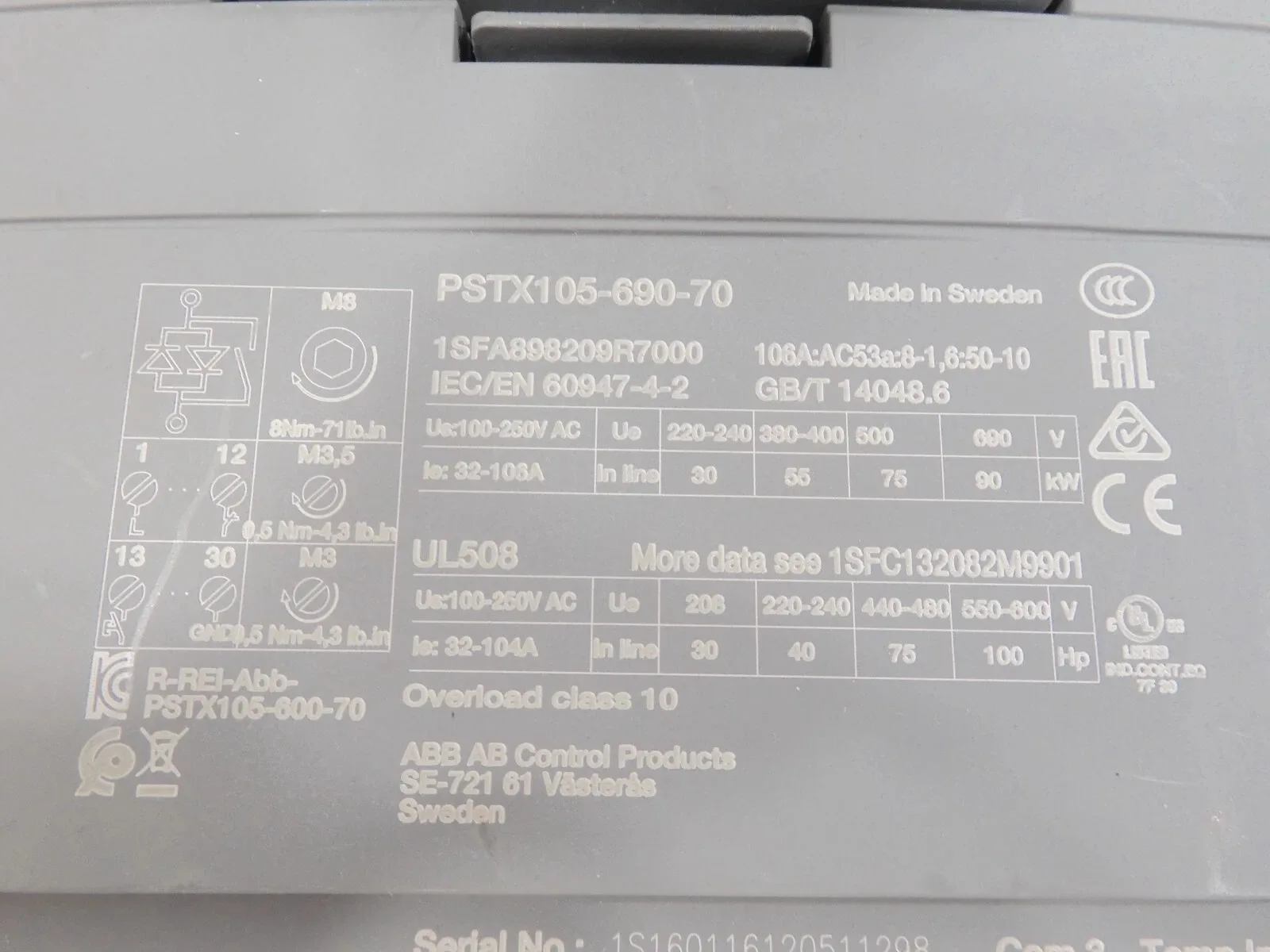 ABB PSTX105-690-70 1SFA898209R7000 6