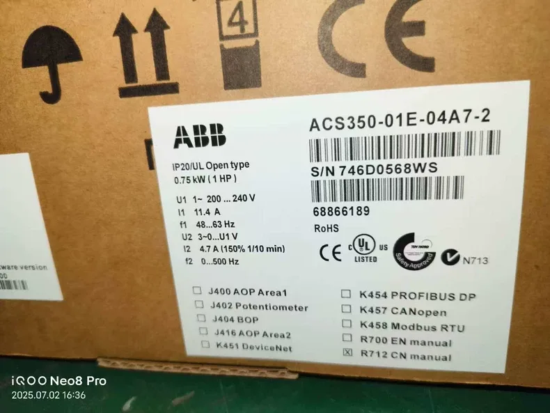 ABB frequency converter ACS350-01E-04A7-2 2
