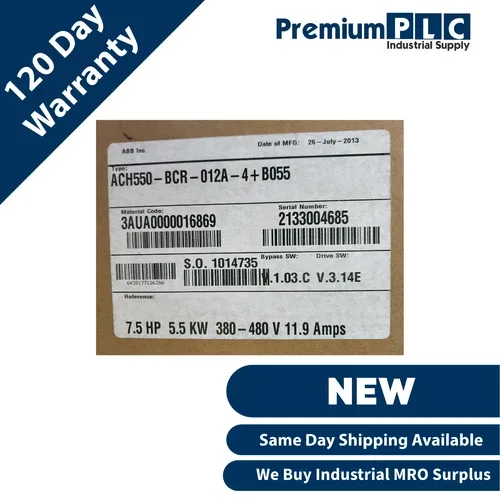 ABB ACH550-BCR-012A-4+B055 ACH550 AC HVAC DRIVE 7.5HP/5.5kW 380-480V 11.9A 3