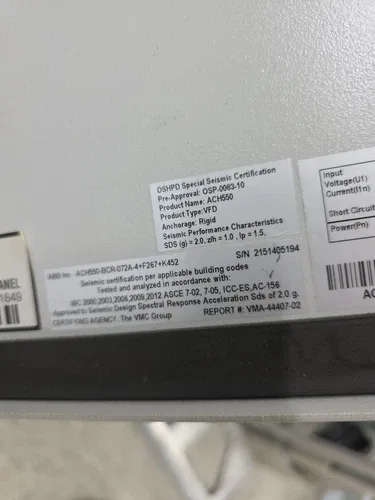 ABB 50hp VFD Drive ACH550-BCR-072A-4 380/480v 4