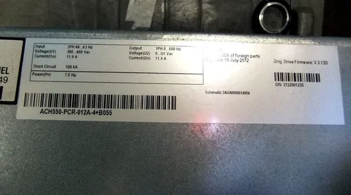 ABB AC Drive ACH550-PCR-012A-4+B055 7.5 HP 2