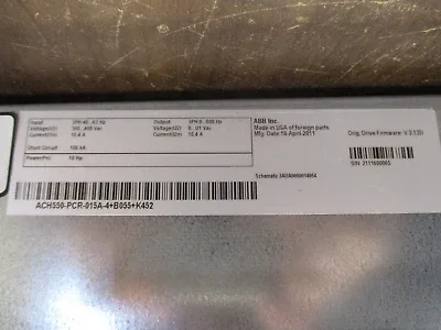 ABB ACH550 AC Drive with Disconnect ACH550-PCR-015A-4+B055+K452 10HP 3Ph with Keypad 4