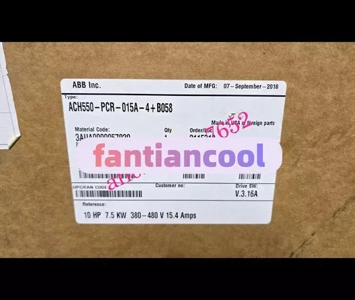 ABB ACH550-PCR-015A-4+B058 Inverter