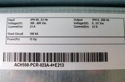 ABB ACH550-PCR-023A-4+E213 HVAC 15 HP Drive P28 2