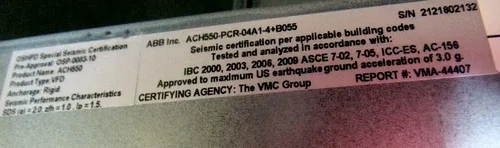 ABB AC Drive ACH550-PCR-04A1-4+B055 2 HP 2