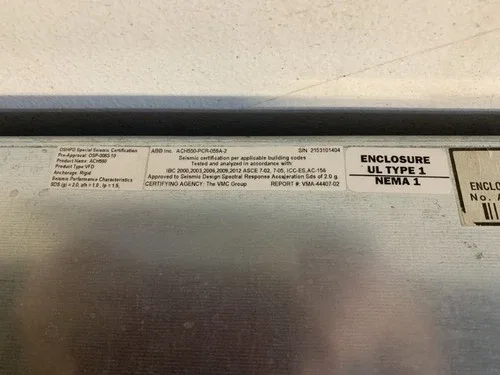 ABB ACH550-PCR-059A-2 VFD Drive NEMA 1 3