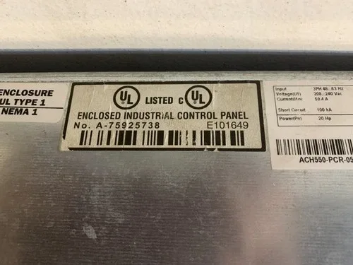 ABB ACH550-PCR-059A-2 VFD Drive NEMA 1 4