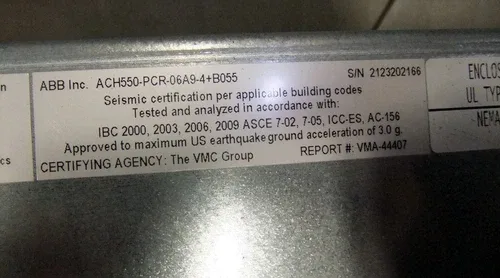 ABB AC Drive ACH550-PCR-06A9-4+B055 3 HP 4