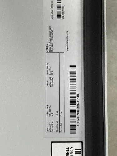 ABB 75HP ACH550-PCR-097A-4+K466 ACH550 MFG 2011 Clean Drive ACH550-U1-097A-4 2