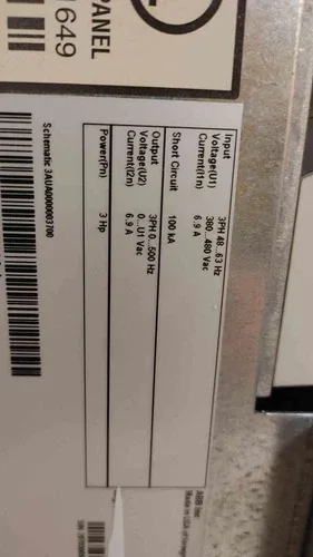 ABB 3HP VFD 480 VAC 6.9 Amp ACH550-PD-06A9-4 (108950) 3