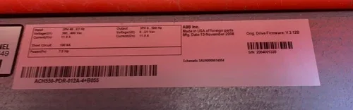 ABB AC Drive ACH550-PDR-012A-4+B055 7.5HP 2
