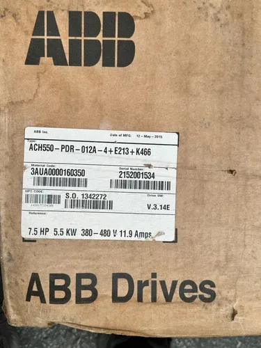 ABB ACH550-PDR-012A-4+E213+K466 Packaged HVAC Drive 7.5HP 480V AC Disconnect 3