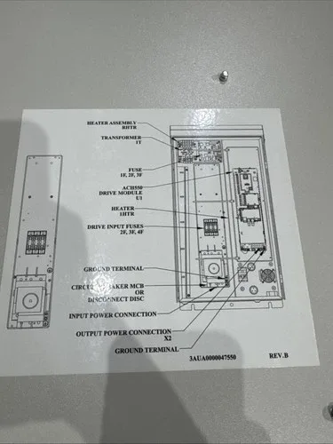 ABB Enclosed Industrial Control Panel ACH550-PDR-08A8-4+B058 8.8 A 480V Nema3R 3