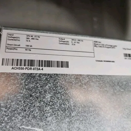 ABB ACH550-PDR-072A-4 Hvac Drive No Keypad Parts Only Please Read Description 4