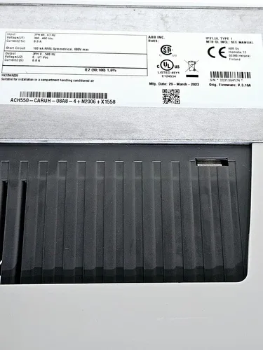 ABB ACH550-CARUH-08A8-4+N2006+X1558 4 kW (5 HP) HVAC AC Drive VFD – 4