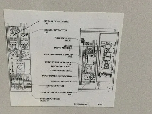 ABB VFD with bypass - (ACH550-BDR-038A-4) - 25 Hp - 460v 4