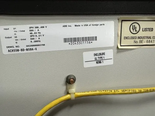 ABB ACH550-BD-059A-4 40HP 480V VFD Drive with Bypass Disconnect 3