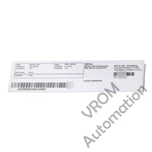 ABB ACH550-BCR-03A34+B055 Variable Frequency Drive 2