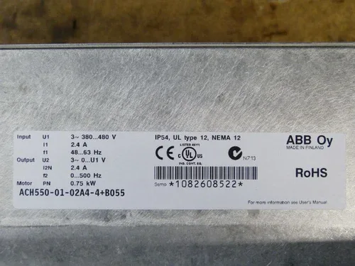 ABB Frequency Inverter ACH550-01-02A4-4+B055 3