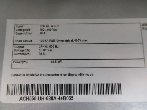 ABB ACH550-UH-038A-4+B055 Frequency converter 4