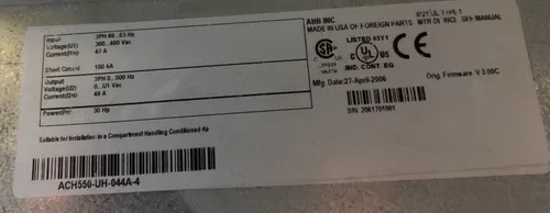 ABB ACH550-UH-044A-4 Inverter 2